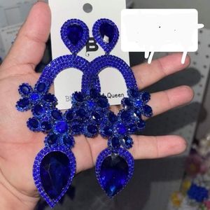 Blue formal earrings